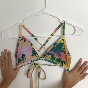 Jolyn palm tree printed top and bottom